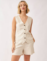 CHALECO SANTORINI LINO