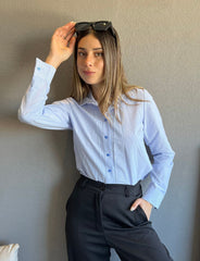 CAMISA EVE RAYAS FINAS SLIM FIT