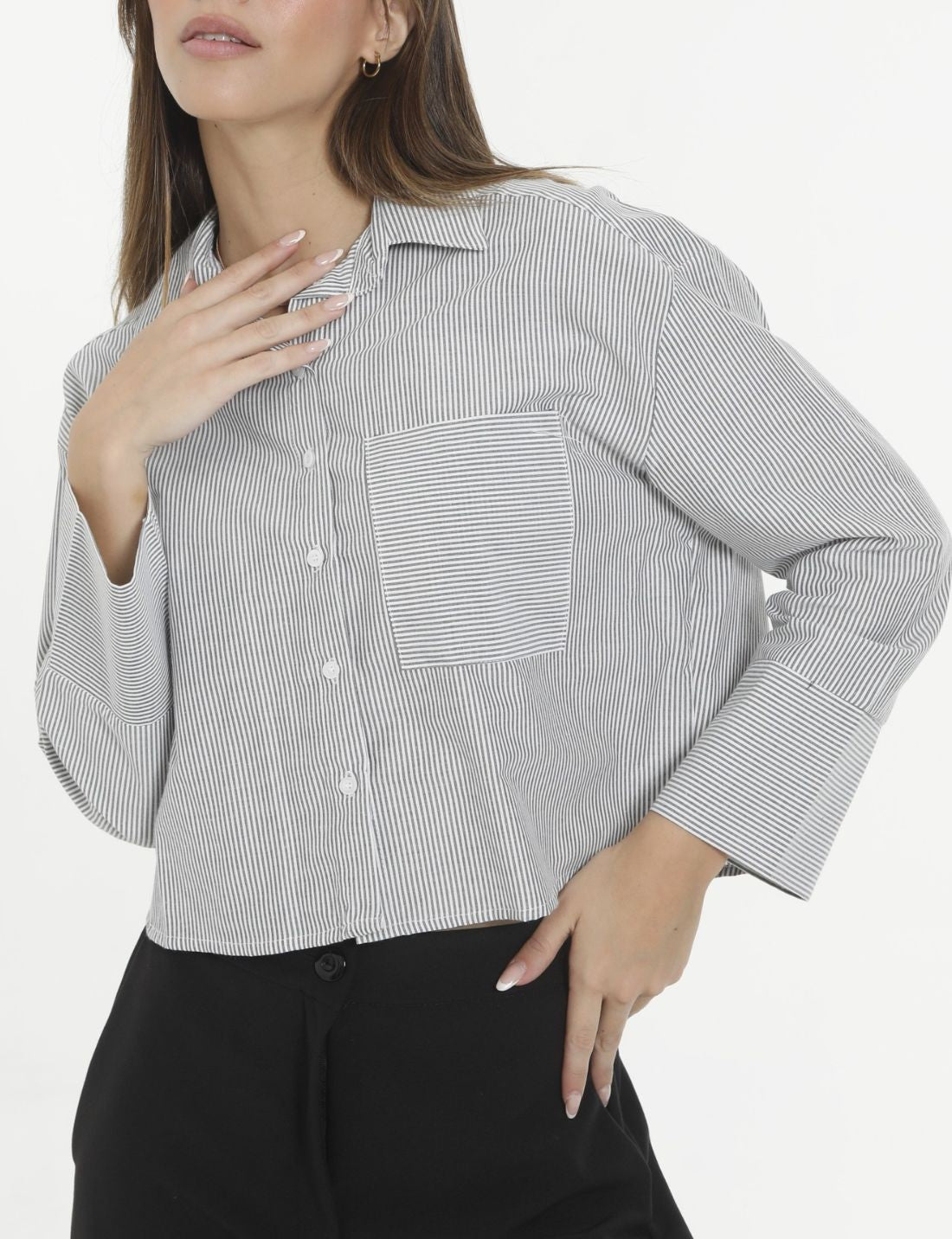 CAMISA PARIS CROP RAYAS