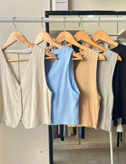 CHALECO HIBISCUS LINO