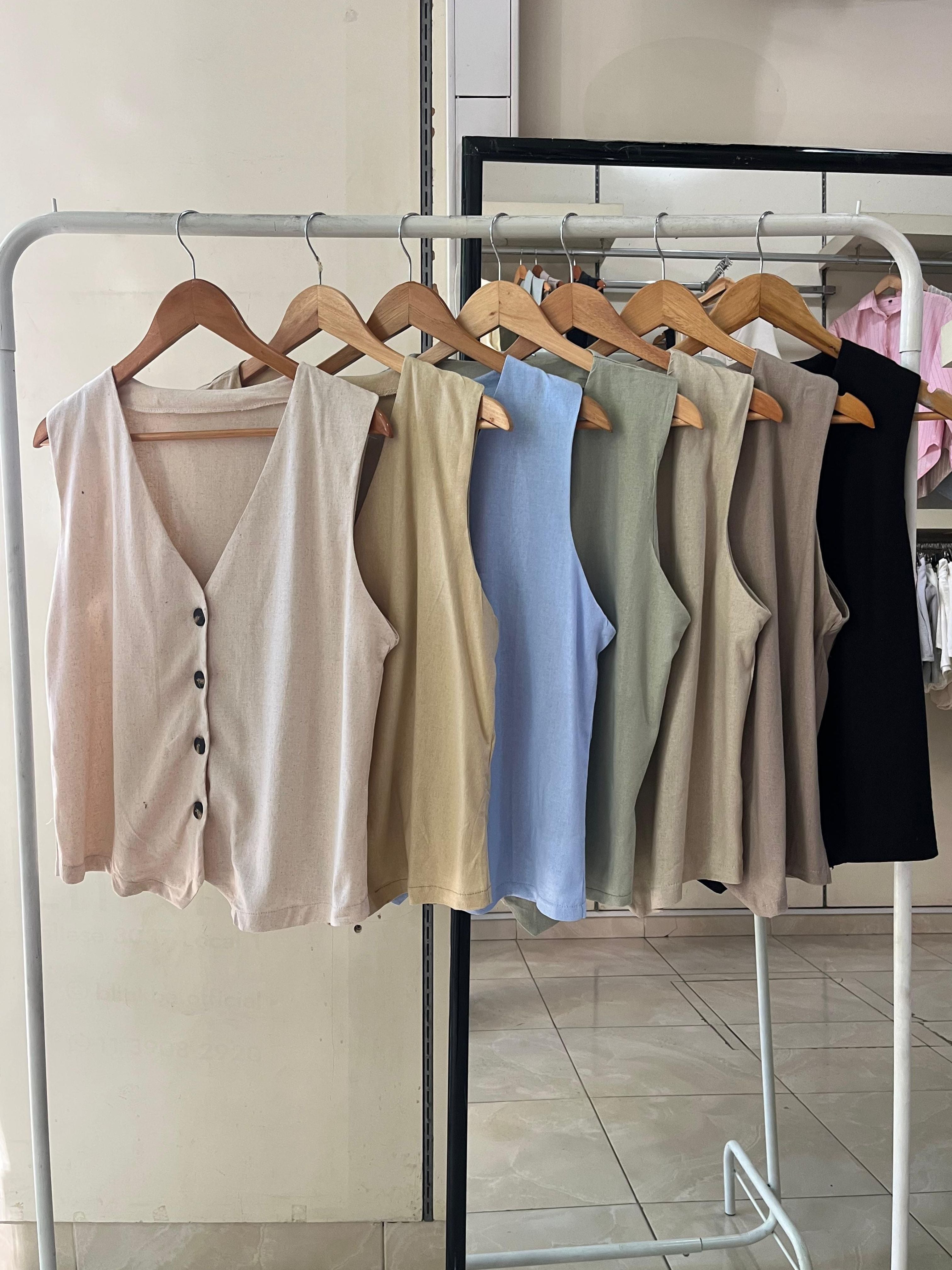 CHALECO SANTORINI LINO